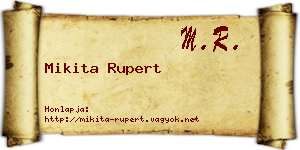 Mikita Rupert névjegykártya
